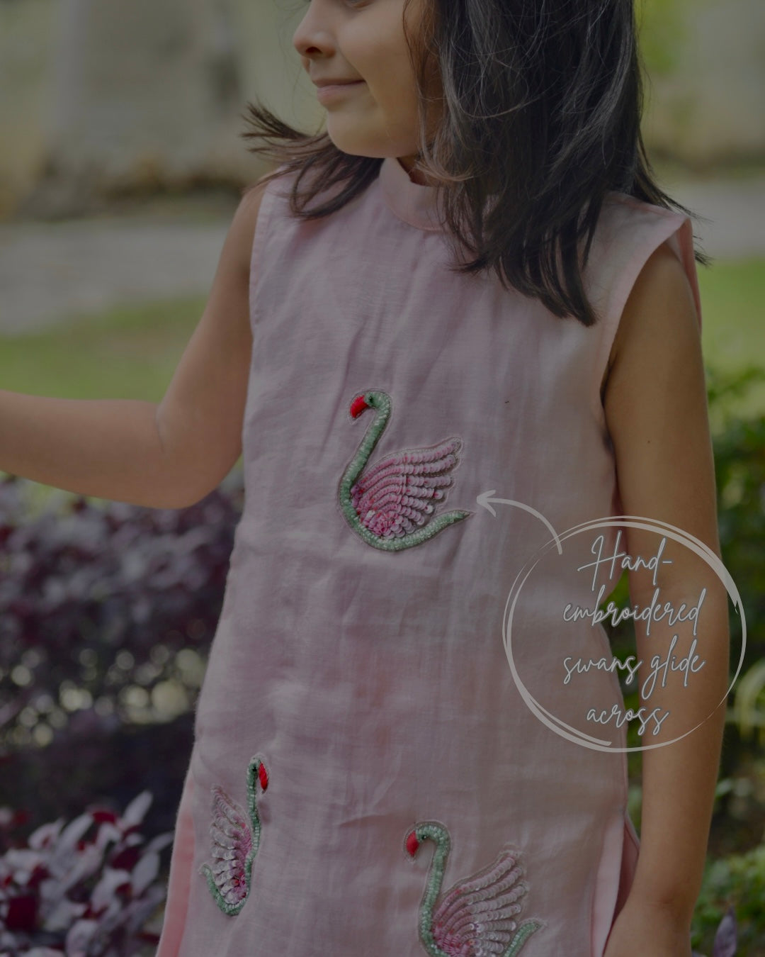 Gulabi Hans Sharara Set for Girls