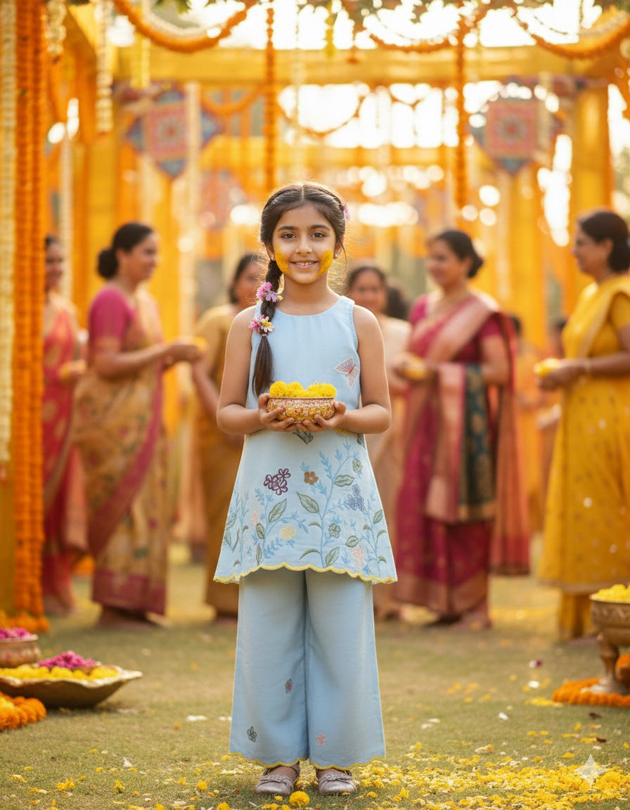 Garden Embroidered Palazzo Set