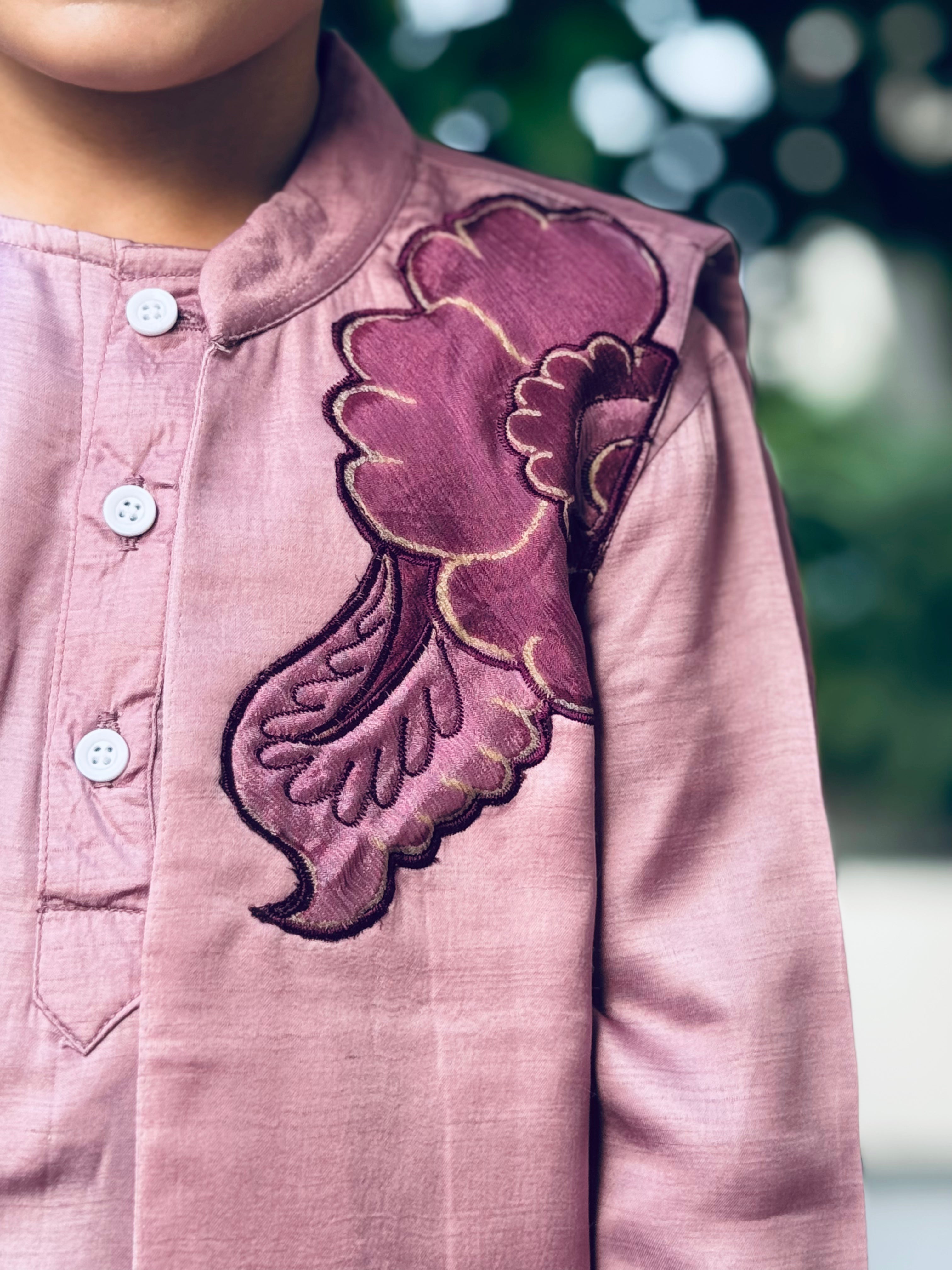 Lilac Appliqué Jacket Set (Boys)
