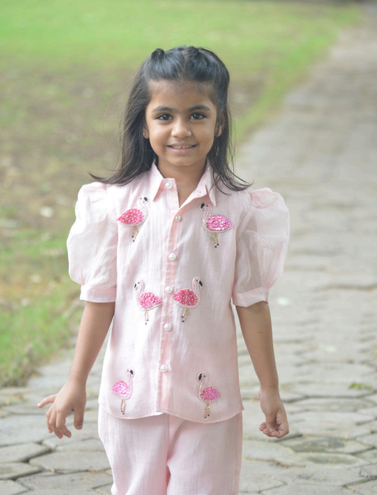 Flamingo Coord Set for Girls